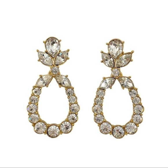 Monet goldtone cz fashion earrings - Picture 2 of 7